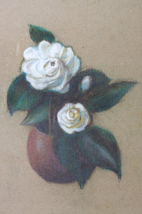 Still Life With Flowers in the Vase. Mix media. XX C.
