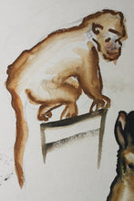 Load image into Gallery viewer, Rachel Zelber. Jack and Jill. Monkey and hare. Outside walk. Three sheets from a portfolio. XX C.
