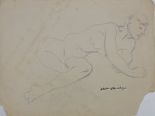 Load image into Gallery viewer, Study of male nude. Graphite drawing. XX C.
