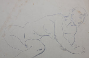 Study of male nude. Graphite drawing. XX C.