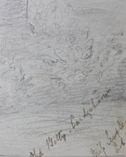 Load image into Gallery viewer, Carningham. A young girl walking along the alley of the park. Graphite drawing. c. 1827.
