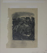Load image into Gallery viewer, Charles Locke. Cityscape. Graphite drawing. 1920s.
