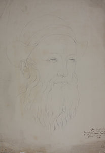 Ernst Kurtz or Kirtz(?). Studies of a character heads. Three graphite drawings on three sheets. XIX C.