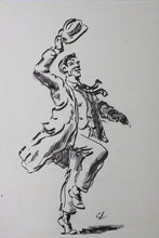 Load image into Gallery viewer, Charles Locke. High Stepping. Ink, pen, and brush drawing. c. 1950s.
