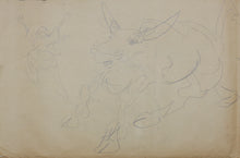 Load image into Gallery viewer, Jack Bennett. Female portrait, Bar scene, Cowboy, Bull, Party Pooper etc. Three sheets of graphite drawings. XX C.
