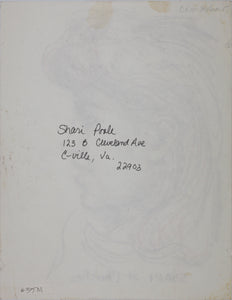 John Middleton Freeman. Portrait of Shari. Crayon drawing. Late XX C.