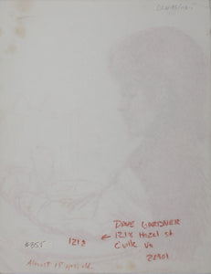 John Middleton Freeman. Portrait of Darcy. Sanguine drawing. 1985.