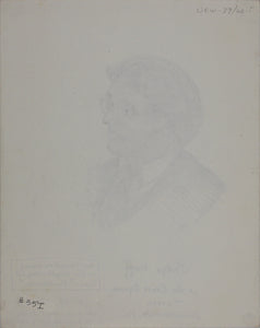 John Middleton Freeman. Portrait of Judge Robert M. Huff. Ink drawing. 1980.