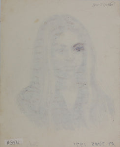 John Middleton Freeman. Portrait of Judy Price. Ink drawing. 1971.