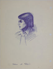 Load image into Gallery viewer, John Middleton Freeman. Portrait of Karen I. Ink drawing. Late XX C.

