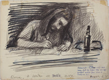 Load image into Gallery viewer, John Middleton Freeman. Portrait of Roscoe (Portrait of a writer). Ink drawing. 1975.

