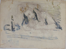 Load image into Gallery viewer, John Middleton Freeman. Portrait of Roscoe (Portrait of a writer). Ink drawing. 1975.
