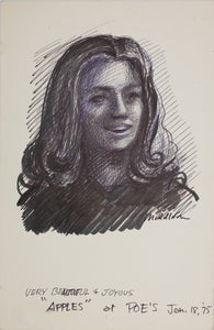 John Middleton Freeman. Portrait of Apples. Ink drawing. 1975.