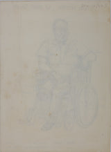 Load image into Gallery viewer, John Middleton Freeman. Portrait of John Crouch. Ink drawing. 1970.
