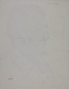 John Middleton Freeman. Portrait of David. Brownish Conte crayon drawing. Late XX C.