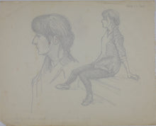 Load image into Gallery viewer, John Middleton Freeman. Portrait of Joyce. Ink drawing. 1966.
