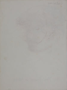 John Middleton Freeman. New York fireman at cabby. Brownish Conte crayon drawing. Late XX C.
