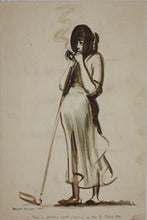 Load image into Gallery viewer, John Middleton Freeman. A pregnant farm worker&#39;s smoke break. Watercolor painting. 1939.

