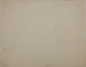 John Middleton Freeman. Sketch of a dog. Graphite drawing. 1938.