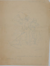 Load image into Gallery viewer, John Middleton Freeman. Tobias and the Angel after Rembrandt. Ink drawing. 1938.
