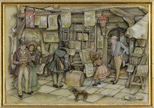 Load image into Gallery viewer, Anton Pieck, after. The Old Print Shop. 3D Layered Shadowbox by Sheila. XX C.
