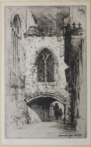 Walter Henry Sweet. Stephens Bow, Exeter. Etching.  1920th.