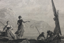 Load image into Gallery viewer, Lacroix de Marseille. View of the port and gulf of Calvi on the island of Corsica. Engraving by Yves-Marie Le Gouaz. 1777.

