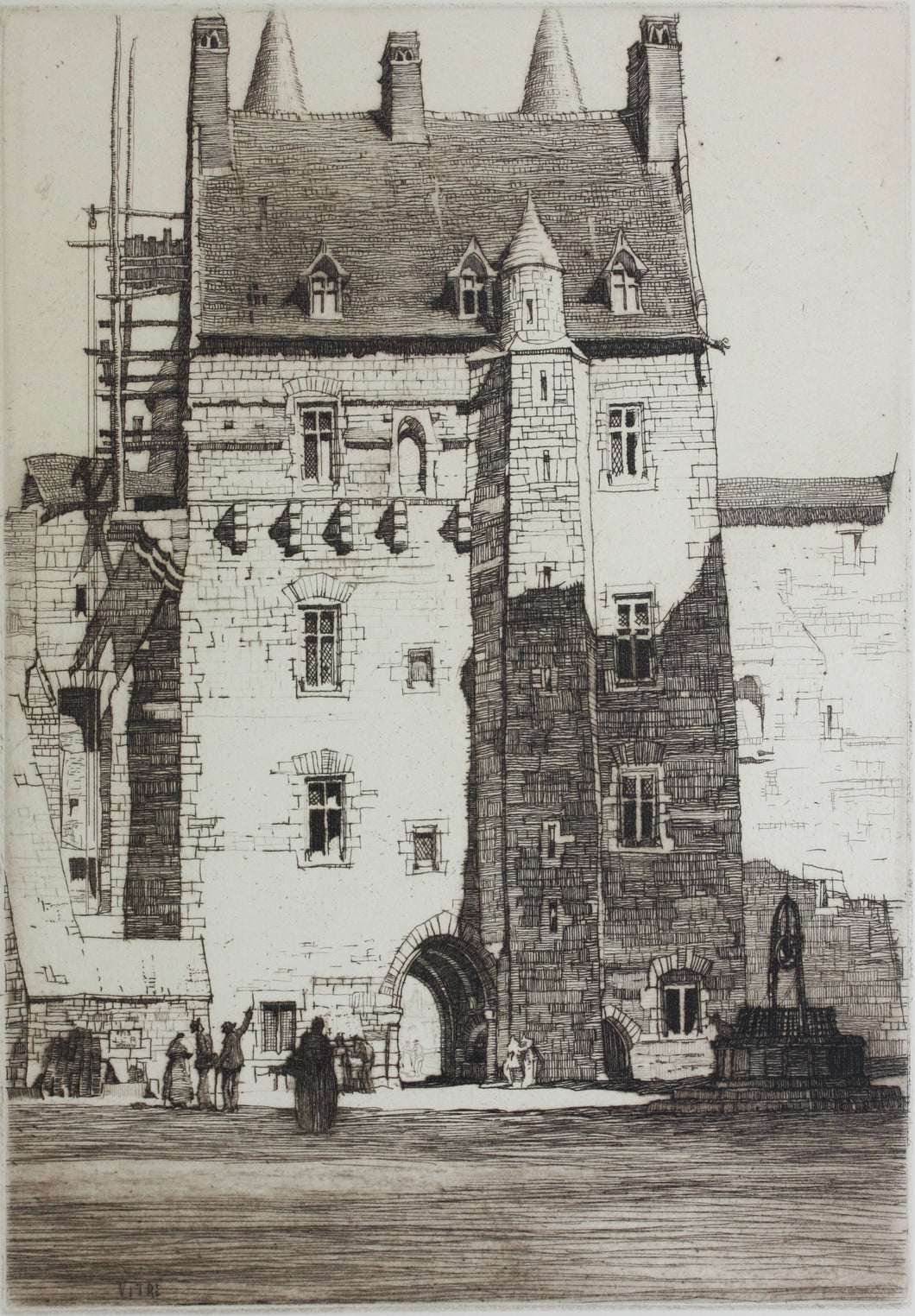 Louis Conrad Rosenberg. Chatelet, Vitre. Etching. 1924.