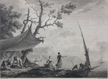 Load image into Gallery viewer, Lacroix de Marseille. View of the port and gulf of Calvi on the island of Corsica. Engraving by Yves-Marie Le Gouaz. 1777.
