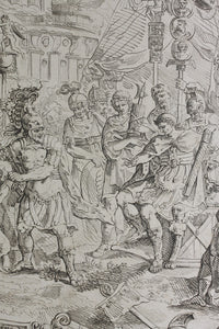 François Boitard, after. The Triumphs of Caesar. Etching by Johann Gottlieb Prestel and/or Maria Catharina Prestel. 1779.