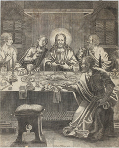 Matthäus Merian I. The Last Supper. Engraving. XVII C.