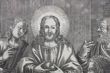 Load image into Gallery viewer, Matthäus Merian I. The Last Supper. Engraving. XVII C.

