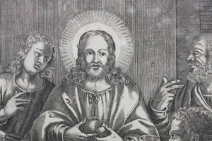 Matthäus Merian I. The Last Supper. Engraving. XVII C.