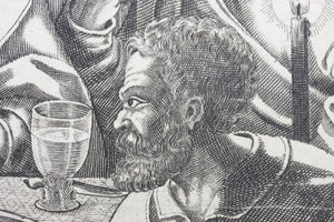 Matthäus Merian I. The Last Supper. Engraving. XVII C.