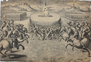 Anonymous. The battle scene in the taste of Callo. Etching. XVII C.