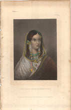 Load image into Gallery viewer, R. M Grindlay, after and The portrait painter to the King of Delhi, after. Indian Women: Ritual Sacrifice and Royal Portrait. "Ladies' Repository", two Illustrations. Color steel engravings by Robert Hinshelwood. F. E. Jones. 1869.
