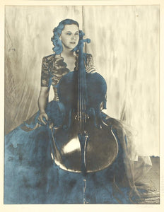 Paul August Briol. Portrait of Cellist Jennifer Chaudhury. Photograph. 1940-1950.