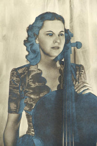 Paul August Briol. Portrait of Cellist Jennifer Chaudhury. Photograph. 1940-1950.