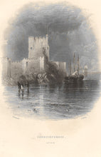Load image into Gallery viewer, Thomas Creswick, after. Carrickfergus. Antrim. Engraving by Henry Wallis. Early 19 century.
