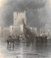 Load image into Gallery viewer, Thomas Creswick, after. Carrickfergus. Antrim. Engraving by Henry Wallis. Early 19 century.
