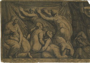 Jan Saenredam after Hendrick Goltzius after Polidoro da Caravaggio. The Punishment of Niobe. 1594.