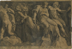 Jan Saenredam after Hendrick Goltzius after Polidoro da Caravaggio. The Punishment of Niobe. 1594.
