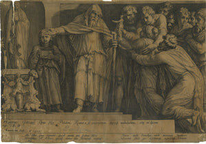 Jan Saenredam after Hendrick Goltzius after Polidoro da Caravaggio. The Punishment of Niobe. 1594.