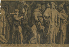 Load image into Gallery viewer, Jan Saenredam after Hendrick Goltzius after Polidoro da Caravaggio. The Punishment of Niobe. 1594.

