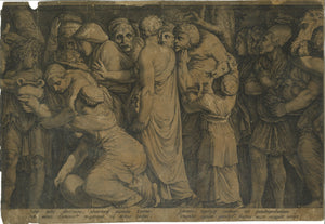 Jan Saenredam after Hendrick Goltzius after Polidoro da Caravaggio. The Punishment of Niobe. 1594.