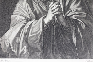 Philippe de Champaigne, after. Our Lady of Sorrows. Engraving by Adrian van Melar. Second half of the 17th century.