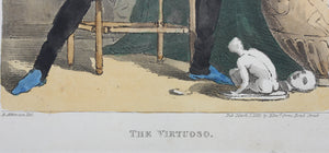 John Augustus Atkinson. The Virtuoso. Hand-colored aquatint. 1819.
