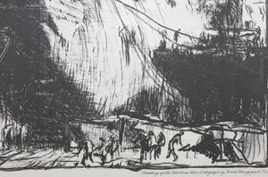 Frank Brangwyn ARA. Breaking up the Caledonia. Print. 1914.