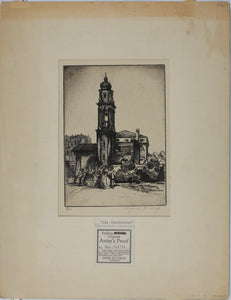 Sigmund  Lee Wolffs. Old Charleston. Etching. Mid XX C.