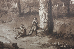Claude Lorrain, after. A Landscape - Mercury and Apollo. No.38. Etching by Richard Earlom. 1803.